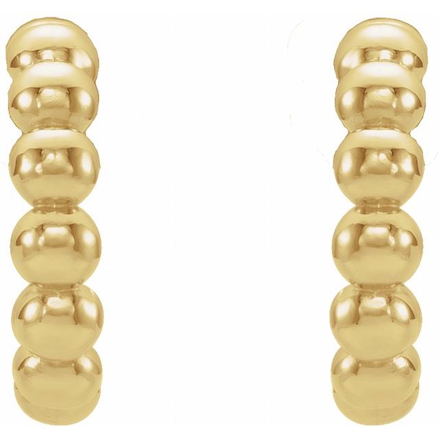 Beaded Huggie Earrings 12 mm