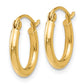 Polished Hoop Earrings 2 mm x 12 mm