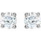 White Gold Natural Diamond Stud Earrings