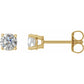 Gold Natural Diamond Stud Earrings