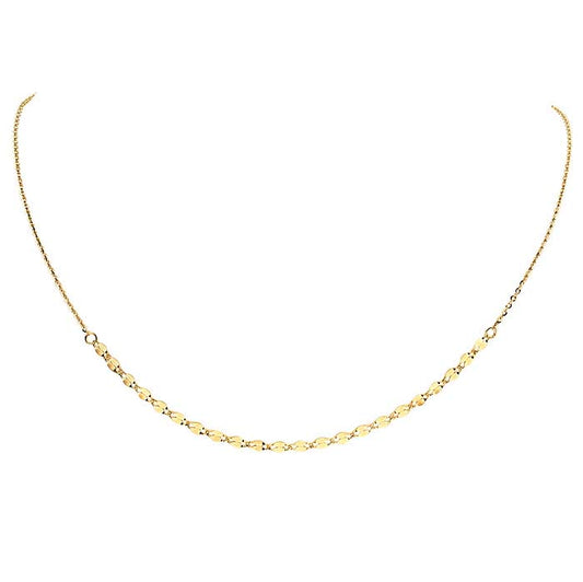 Gold Dapped Links Choker-Style Necklace