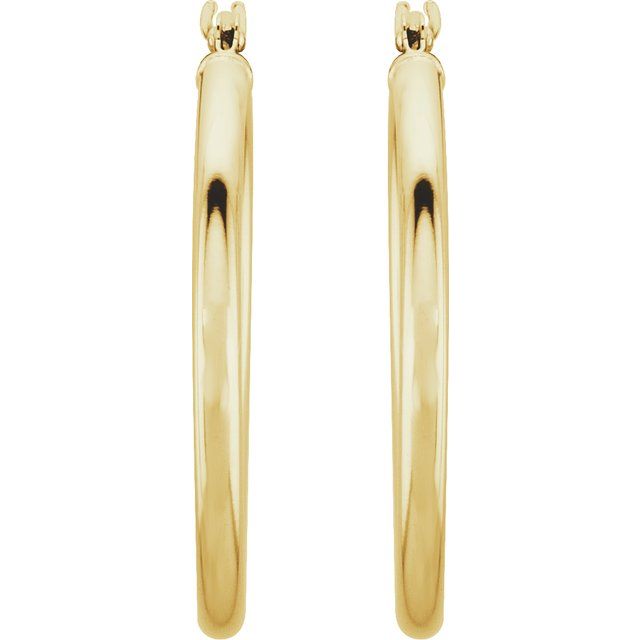 Polished Hoop Earrings 25 mm