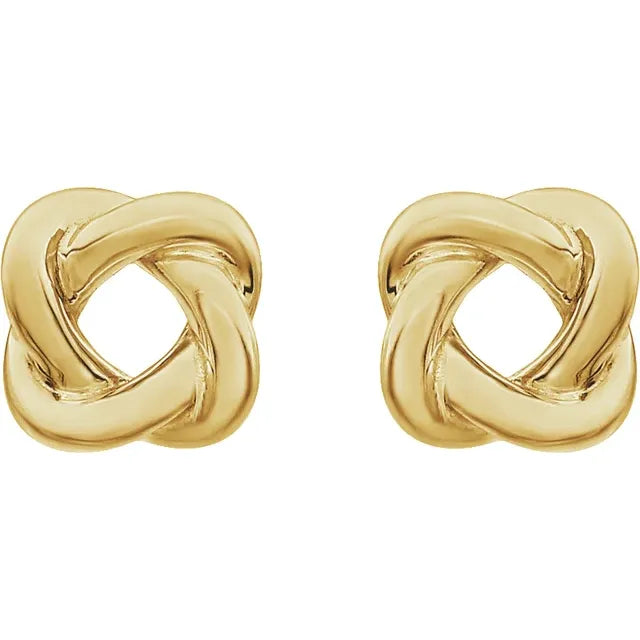 Knot Design Earrings 7x7 mm