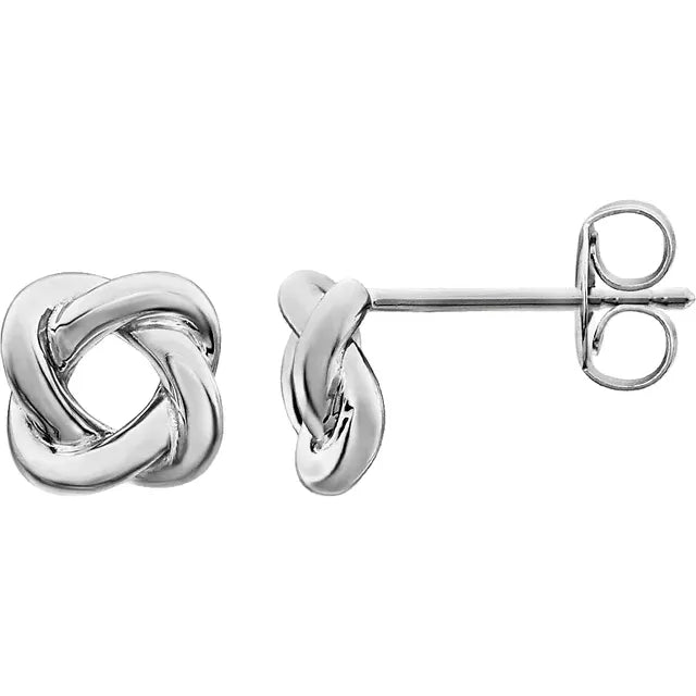 Knot Design Earrings 7x7 mm
