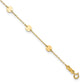 Polished Disc Anklet 9 Inches Plus 1 Inch Extension