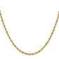 Semi-Solid Rope Chain w/Lobster Clasp 18 Inches