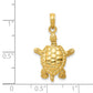 Solid Polished Moveable Turtle Pendant