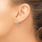 White Gold Diamond Hinged Hoop Earrings