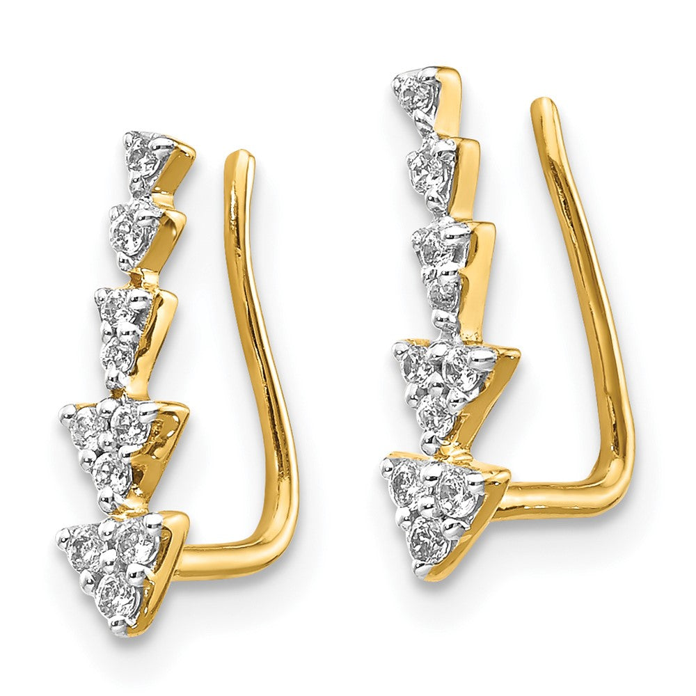 Diamond Ear Climber Earrings