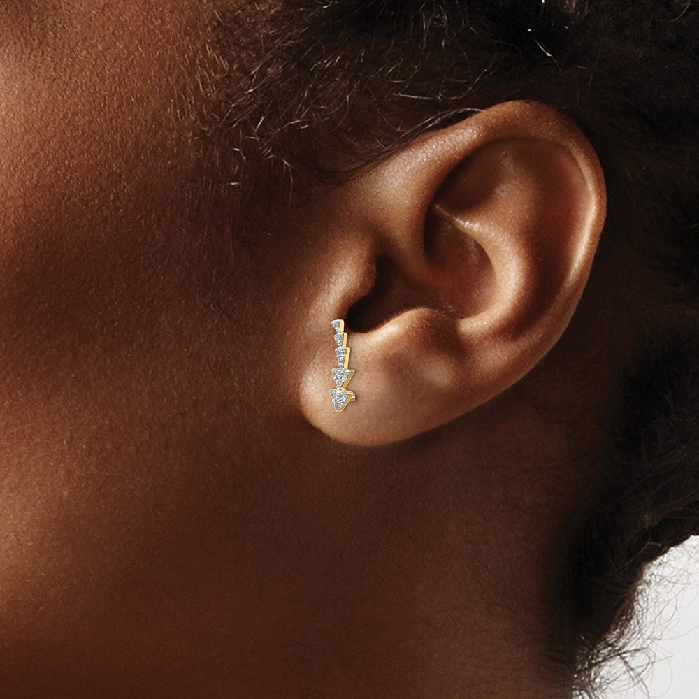 Diamond Ear Climber Earrings