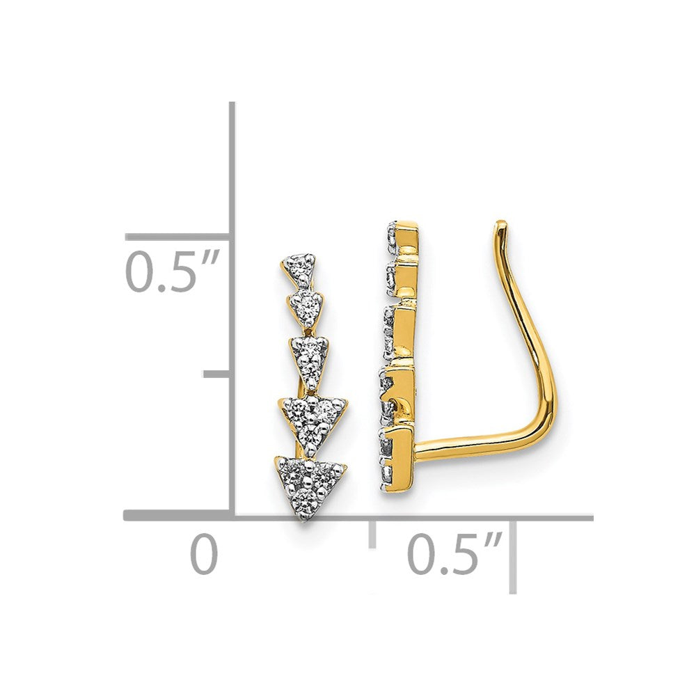 Diamond Ear Climber Earrings