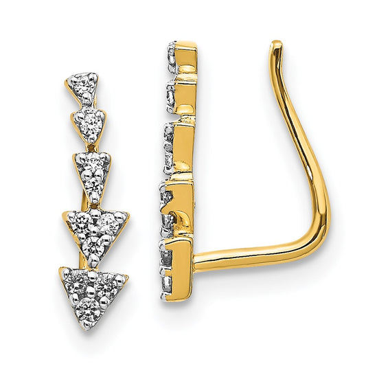 Diamond Ear Climber Earrings