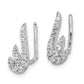 White Gold Diamond Ear Climber Earrings