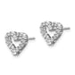 White Gold Diamond Heart Earrings