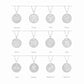 White Gold Zodiac Round Disc Necklace 16-18"