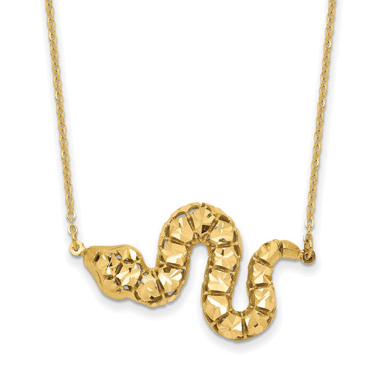Diamond-cut Snake Necklace