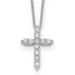 White Gold Classic Diamond Cross Necklace