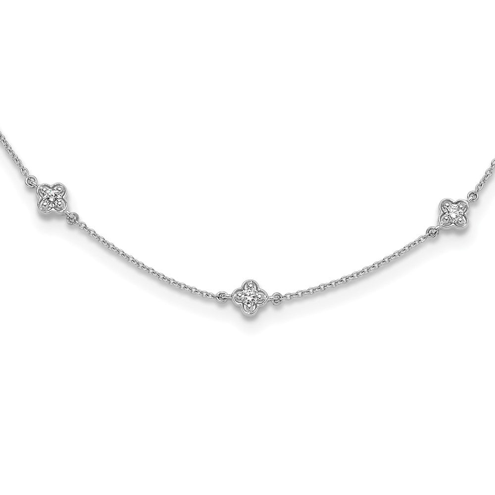 White Gold Diamond Multi Station Necklace