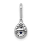 White Gold Blue/White Diamond Teardrop Pendant