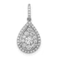 White Gold Diamond Teardrop Pendant 1/2 CTW