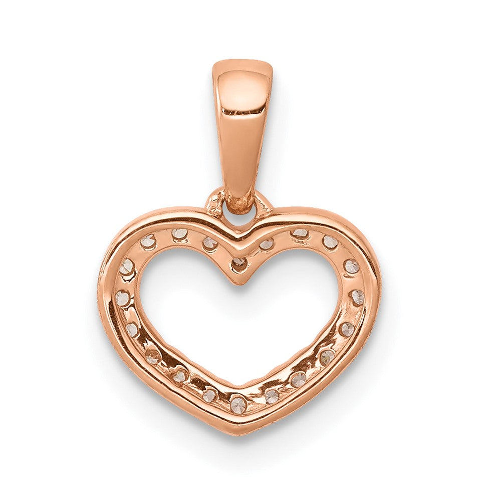 Rose Gold Diamond Heart Pendant