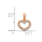 Rose Gold Diamond Heart Pendant