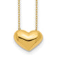 Puffed Heart Necklace 18 inches
