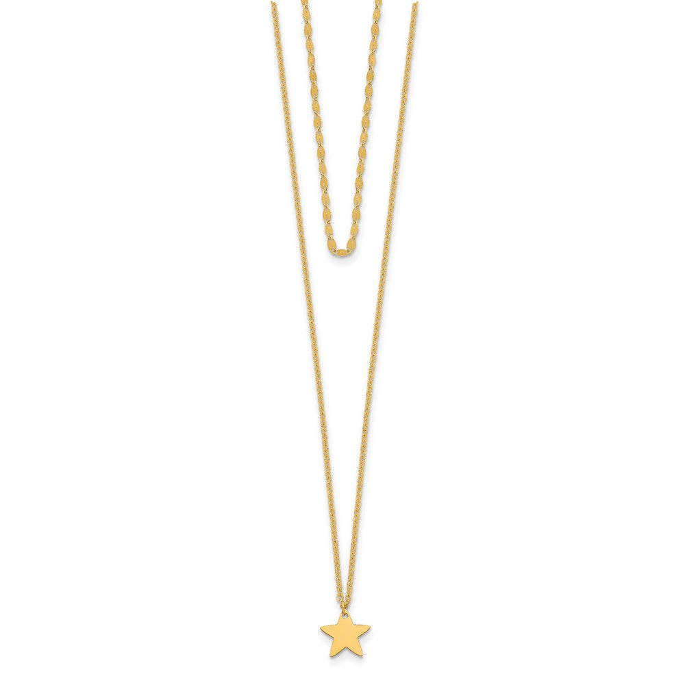 Star 2 Layer Adjustable Choker Necklace