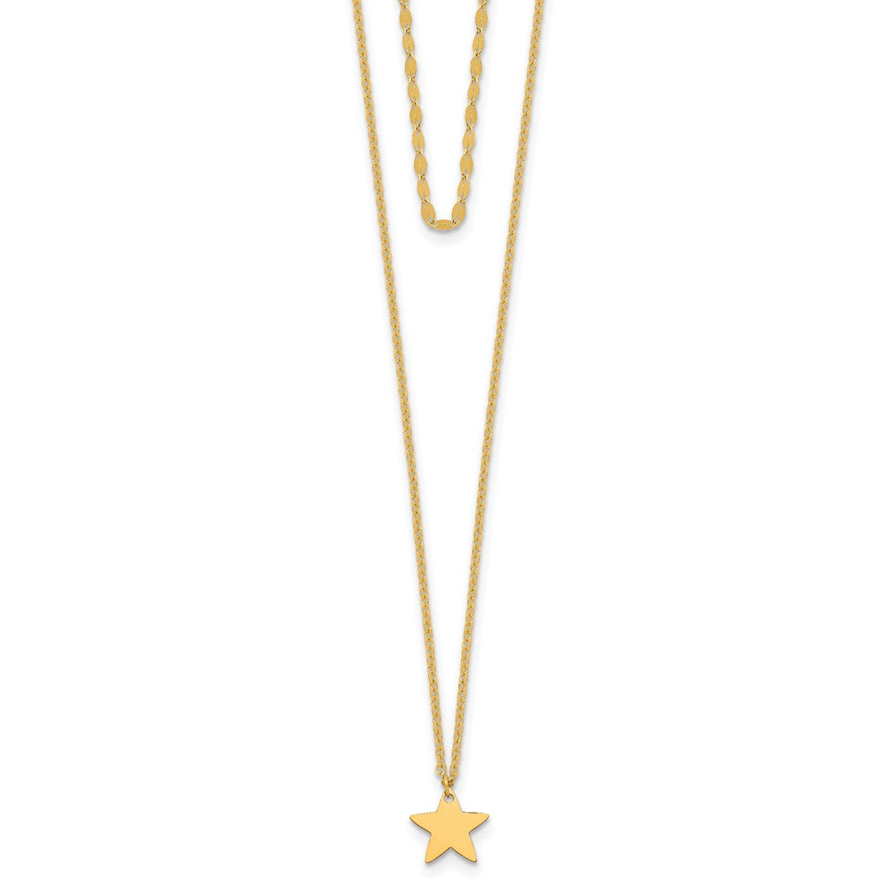 Star 2 Layer Adjustable Choker Necklace