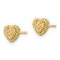Polished Diamond-cut Heart Post Earrings