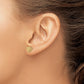 Polished Diamond-cut Heart Post Earrings