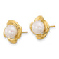 White Button Freshwater Cultured Pearl Earring and Pendant Set