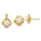White Button Freshwater Cultured Pearl Earring and Pendant Set