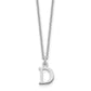 White Gold Cutout Letter Initials A-Z Necklace