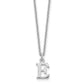 White Gold Cutout Letter Initials A-Z Necklace