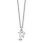 White Gold Cutout Letter Initials A-Z Necklace